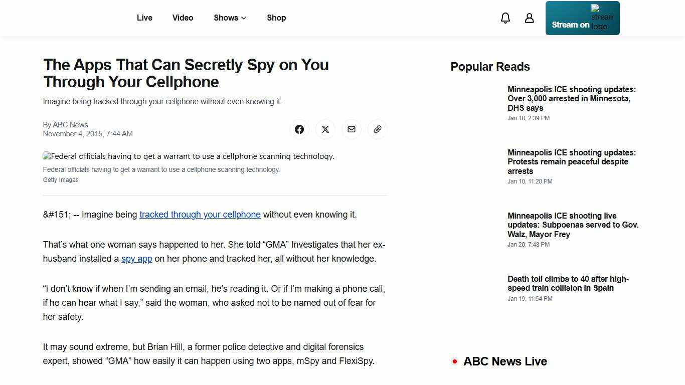 The Apps That Can Secretly Spy on You Through Your Cellphone - ABC News